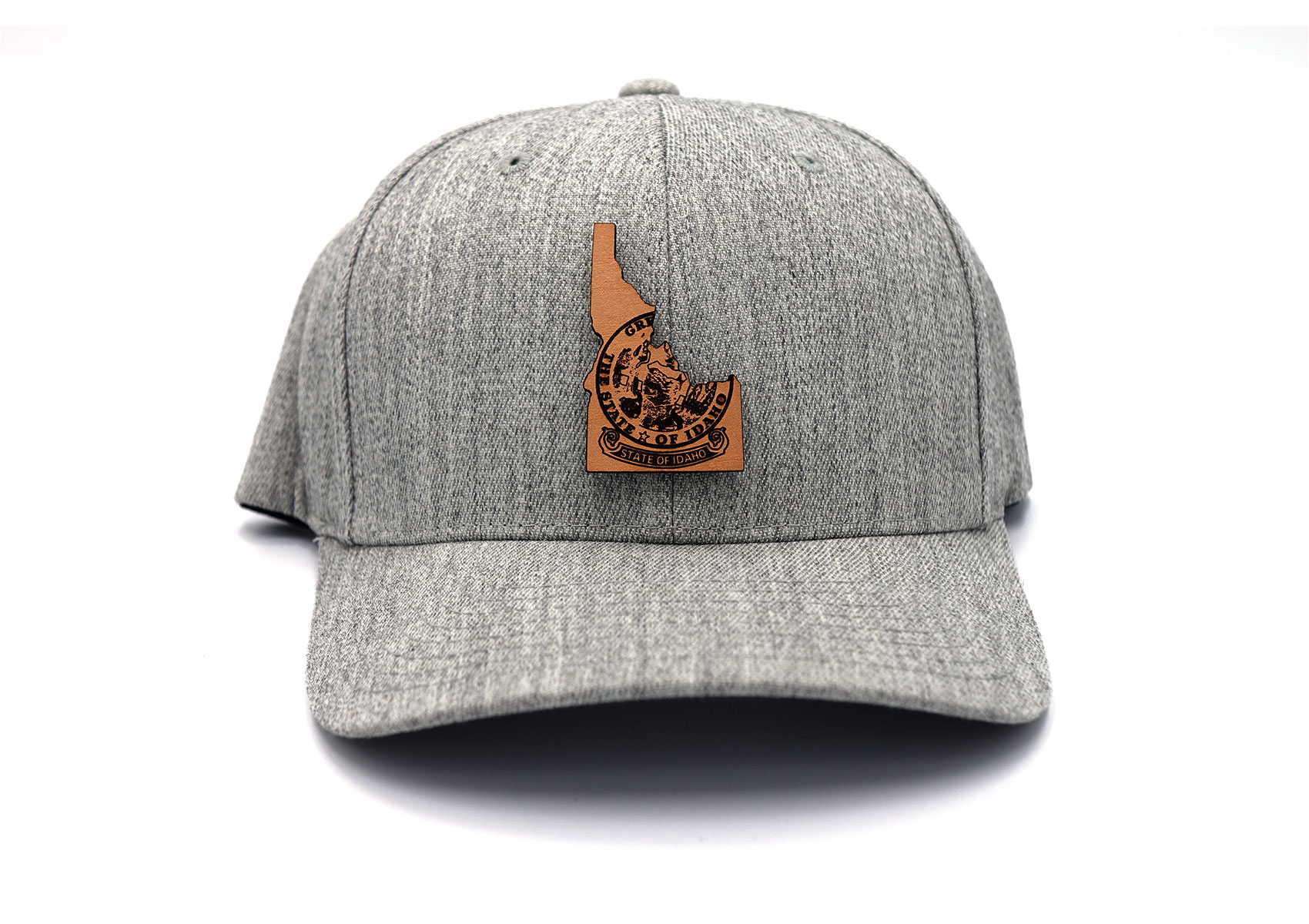 leather patch state hat